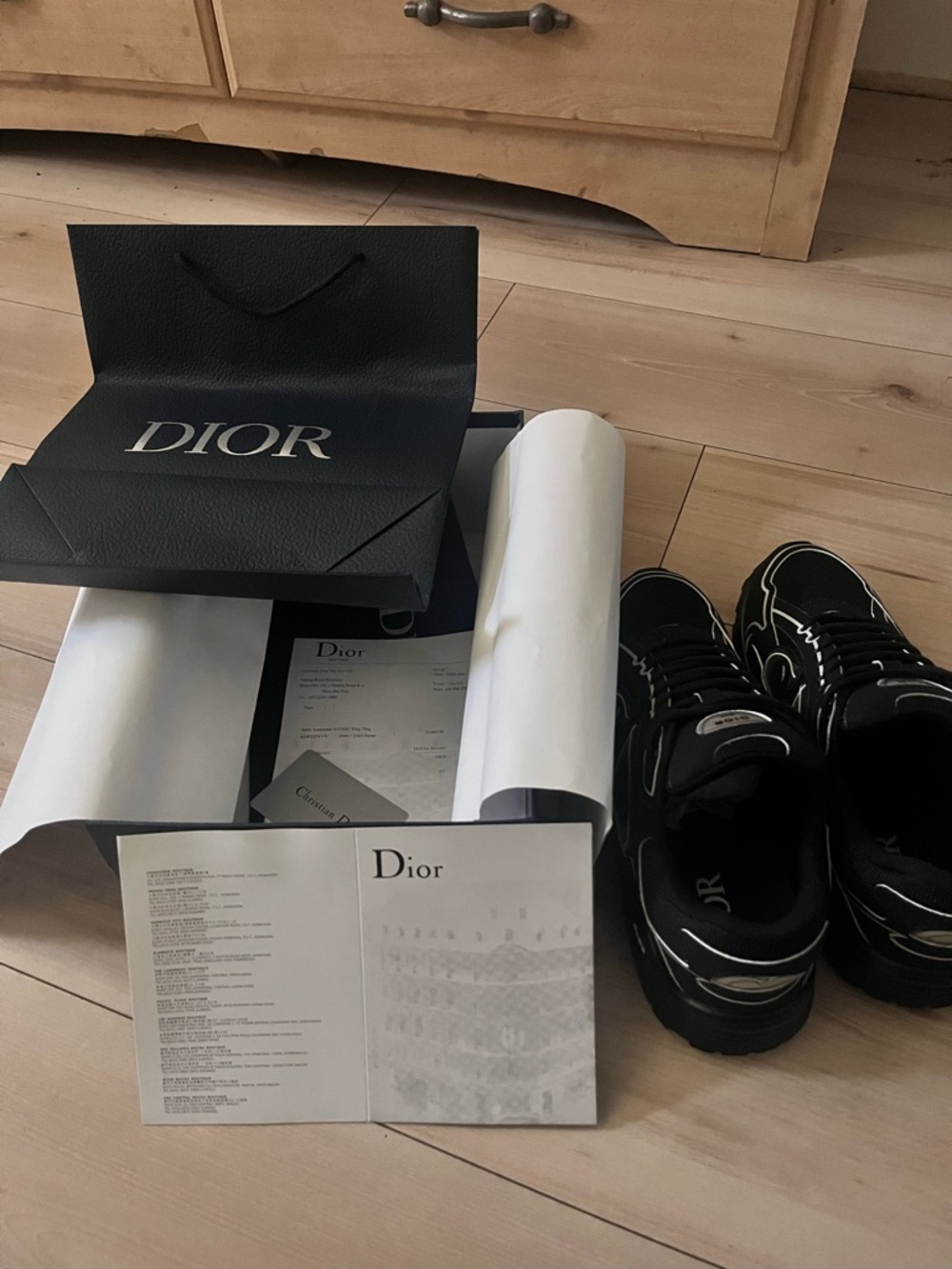 Dior Black and White Designer Sneakers
